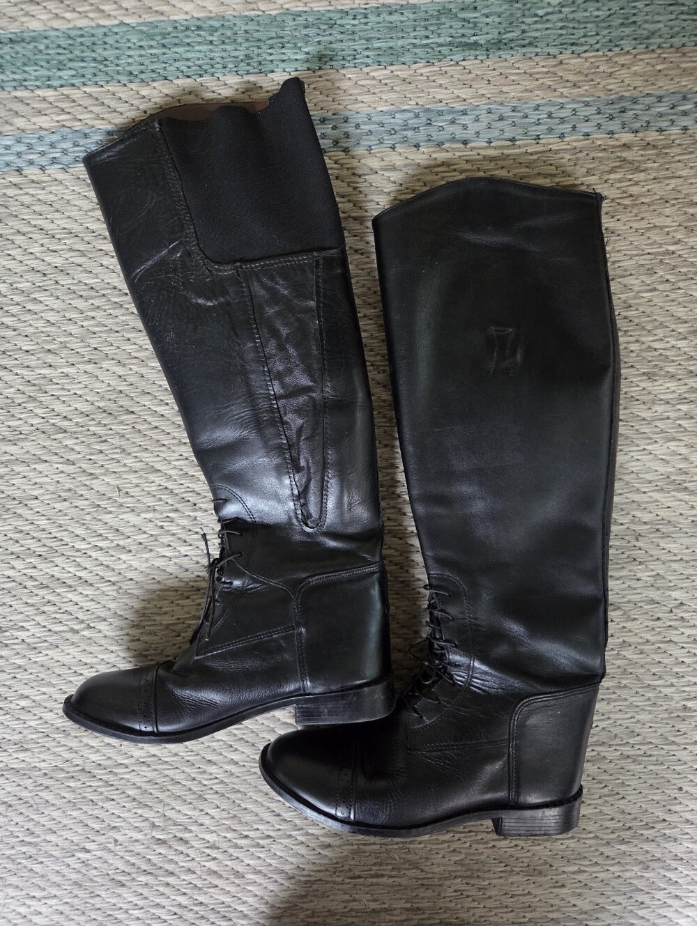 Black Leather Riding Boot 8.5